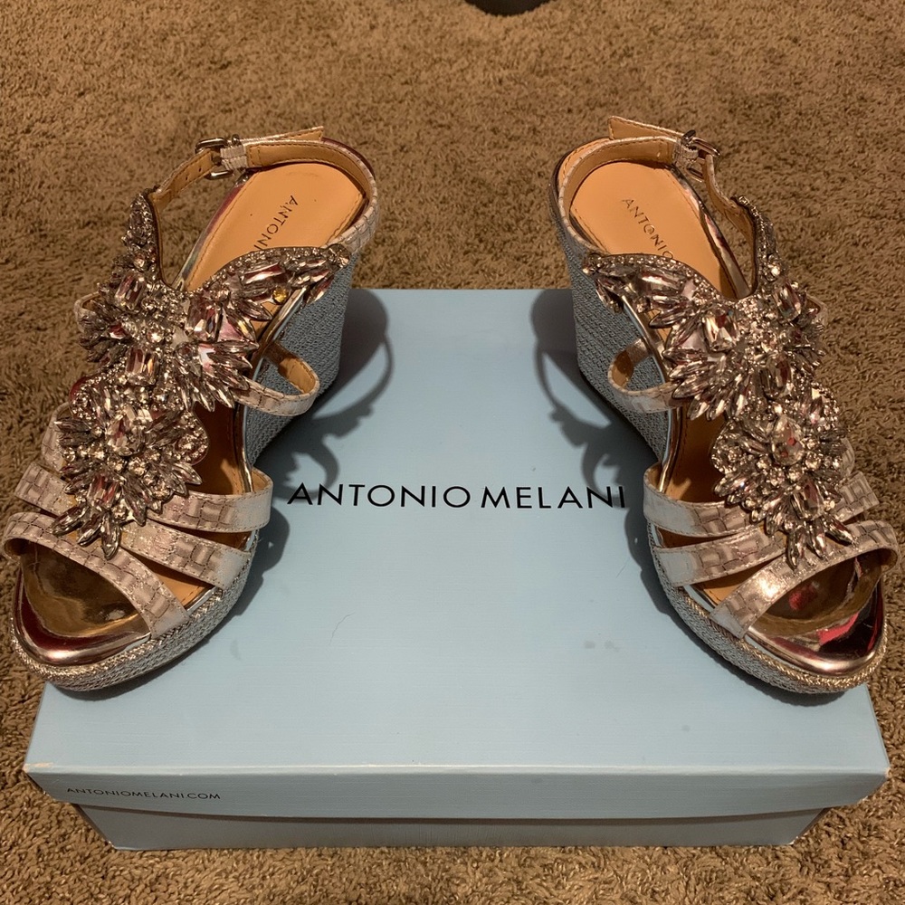 Antonio Melani rhinestone wedge heels